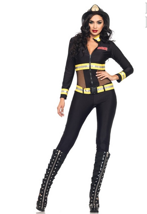 F1457 Red Blaze Firefighter Costume